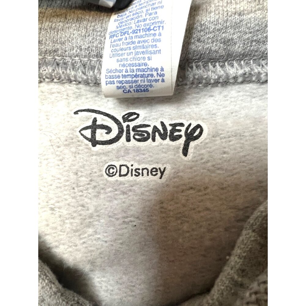 Disney Vintage Characters Hoodie Sweatshirt XL Jerzees Gray Front Pocket - Picture 3 of 4